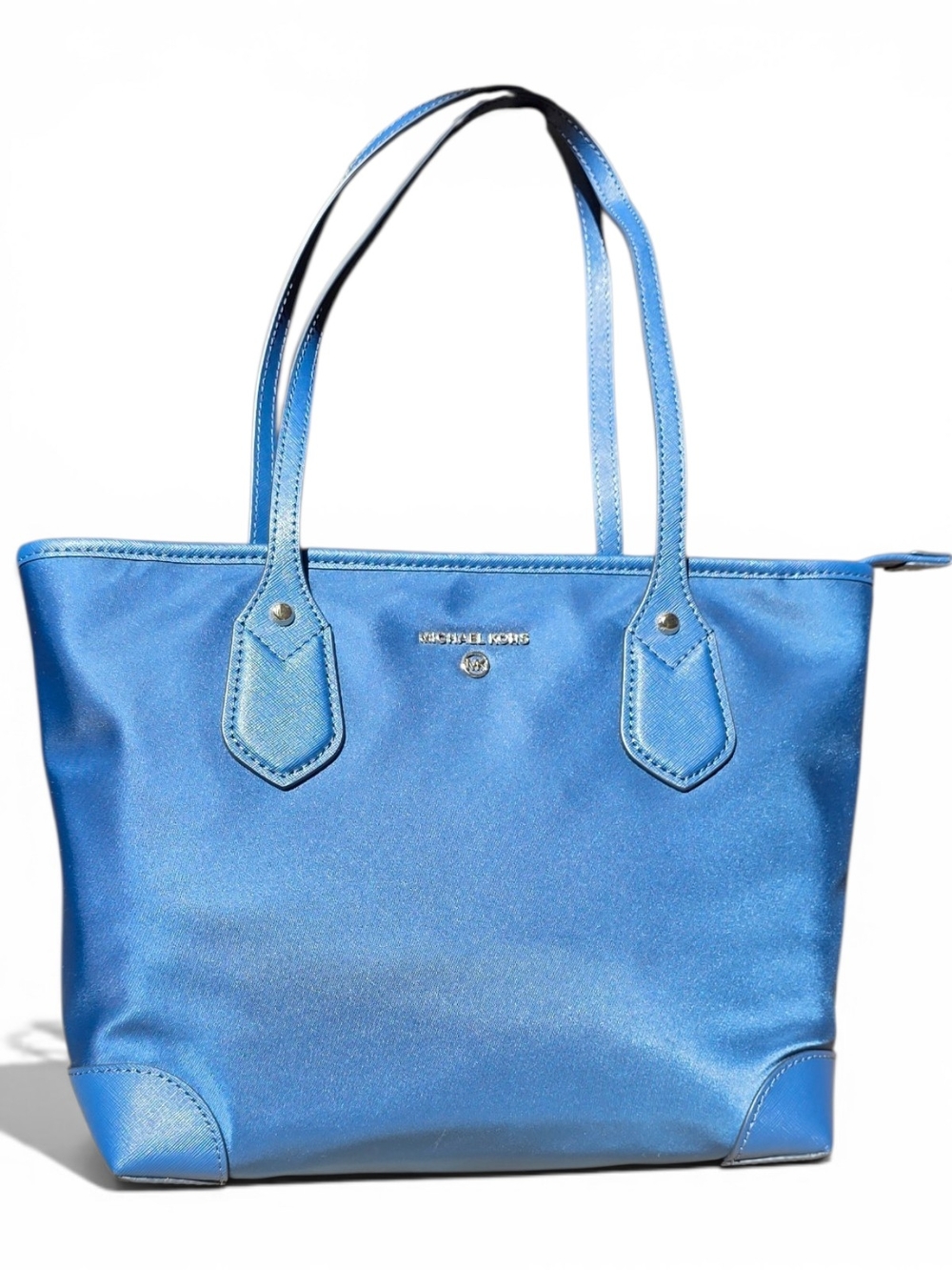 Michael Kors Blue Nylon Tote Bag